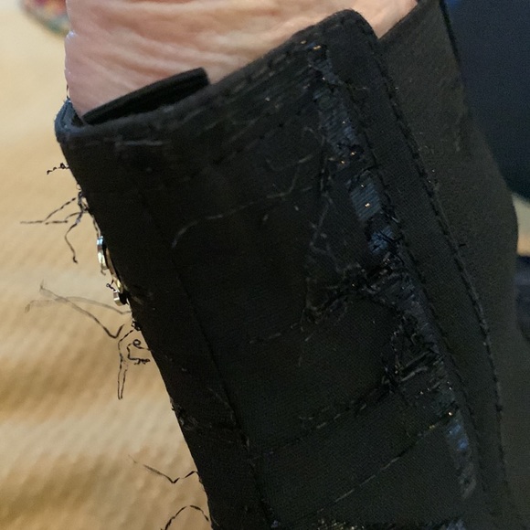 Authentic Chanel Tweed Booties. Short boots Black. Size 37.5. - Picture 11 of 13